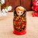 Nesting doll "mountain ash", black handkerchief, 5 puppet, 18 cm