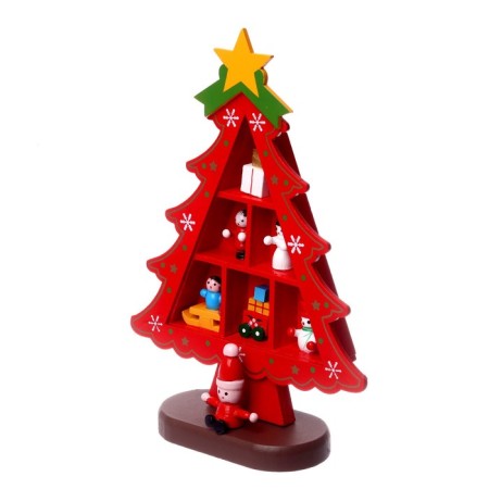 New Year's souvenir "Christmas tree with cells for gifts", 14.5 × 19.5 cm, red-3