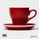 Coffee steam porcelain Magistro Coffee Time, 2 objects: a cup 280 ml, a saucer d = 15.5 cm, red color