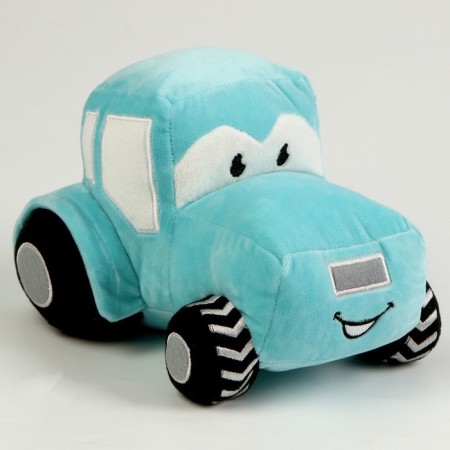 Soft toy tractor, blue color-3