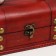 Casket Wood for a bottle "with rivets" red-brown 11x34x12.8 cm