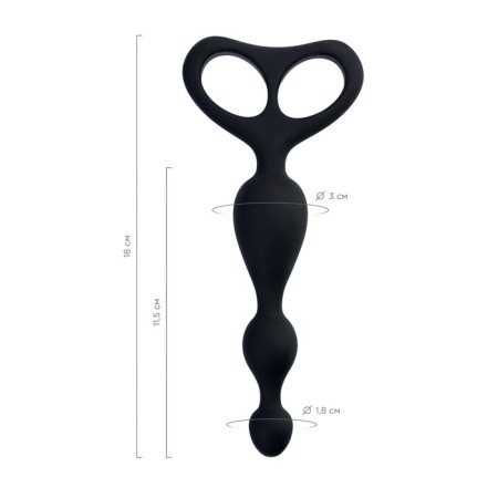 Anal traffic jam Popo pleasure byfa aquilae, silicone, black, 18 cm, d 3 cm-3