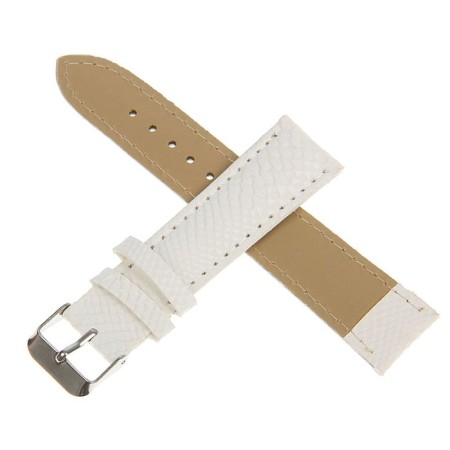 Solomon watch strap, 20 mm, eco-leather, L-19 cm, white