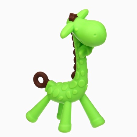 Silicone teether for teeth in the case "Girafics", color mix, crumb I-1