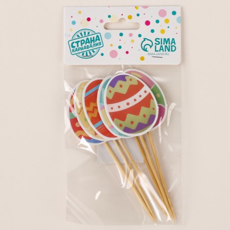 Skewers "Easter eggs", set of 6 pcs.-4