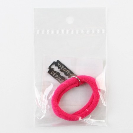 Hair gum "Feel with heart", D = 4 cm-3