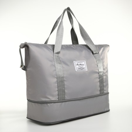 Sports bag with lightning, with an increase, external pocket, color gray color-2