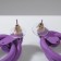 Earrings Metal "Botthega" two ovals, purple color