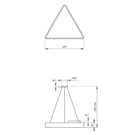 LED LED GEOMETRIA DELTA 30W 4000K 2900lm IP40 60x60x8 White-2