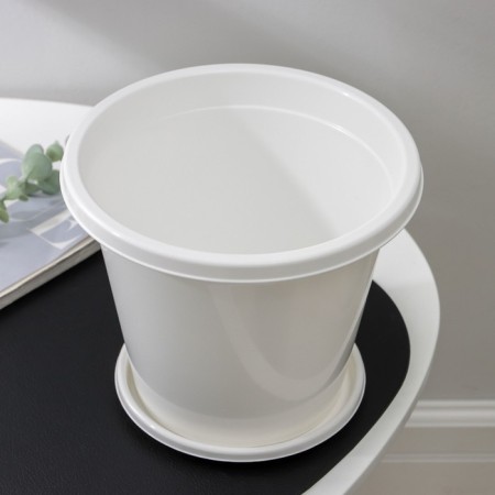 Pot with the Podon "Economy", 3 l, white color-2