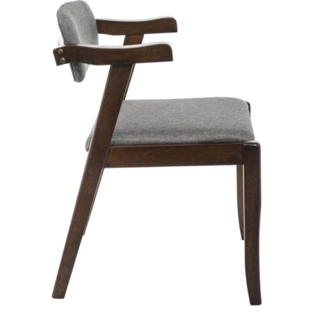Wooden stool Fit array of gvei/fabric, cappuccino/gray 52x53x76 cm-1