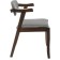 Wooden stool Fit array of gvei/fabric, cappuccino/gray 52x53x76 cm