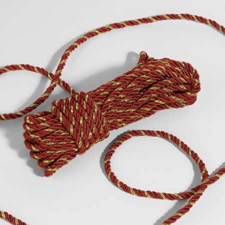 Cord twisted, d = 5 mm, 9 ± 1 m, burgundy color