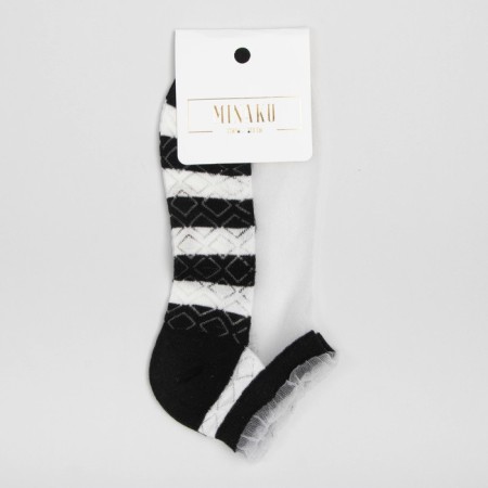 Women's socks glass minku color black, size 36-37 (23 cm)-5