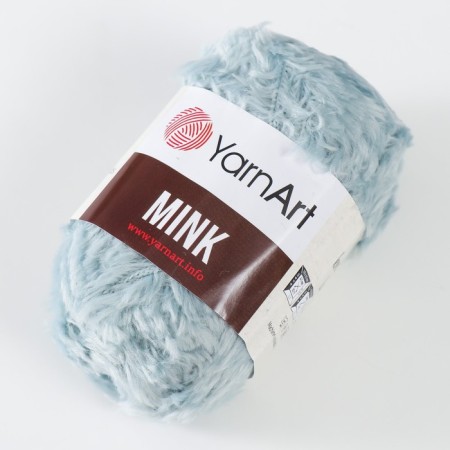 Yarn "mink" 100% polyamide 75m/50g (348 St. Biryuza)-1