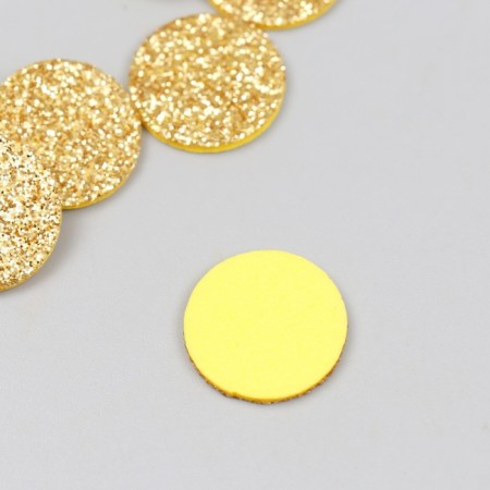 Decor "Snow Com" gold foam glitter 2 cm (set 10 pcs)-1