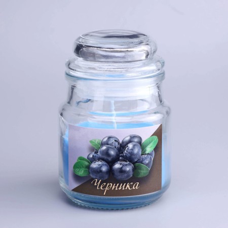 Candle in the bank Aromatic "Forest Blueberries" 6x8.5cm-2