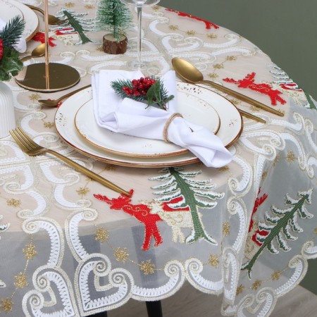 The tablecloth is “fairy -tale” with embroidery, 85 x 85 ± 5 cm, p/e-1