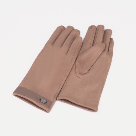 Female gloves, size 7, without insulation, beige color