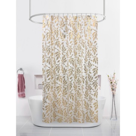 Bath curtains with Joy Home Rings "Golden Leaves", 180x200 cm
