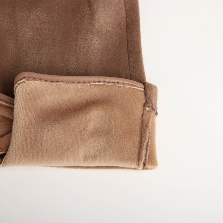 Gloves are female, dimensionless, without insulation, beige color-3