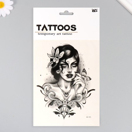Tattoo on the body color "empty soul" 26.1x14.6 cm