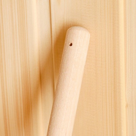Banch for a bathhouse made of stainless steel, with a wooden handle-3