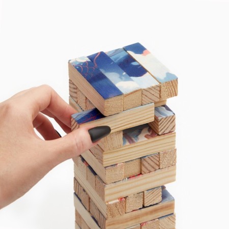 Falling tower, jenga, 56 bars, 23.5 x 6.6 cm, bar 6.6 x 1.5 cm-2
