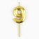 Candle figure for the cake "9", gold, 2.5 x 8 cm.