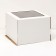 Box for a cake with a window, white, 26.5 x 26.5 x19 cm