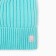 Knitted hat for girls, mint color/heart, size 52-56