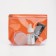 Cosmetic bag with zip-gl, transparent/orange color