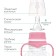 A bottle for feeding, a classic throat, fitted, with handles, 150 ml., 0 months, pink color