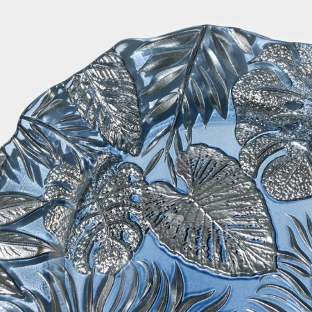 Glass dessert “Arabis”, D = 21.5 cm, Blue color-8