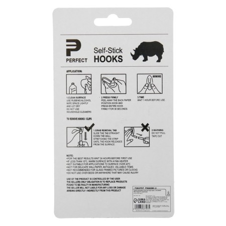Hooks self -adhesive, round, with a system of universal removal, set, 2.5 x 3 cm, 4 pcs.-3