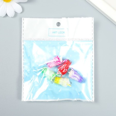 Decor for creativity Plastic "I ice cream in a glass with a loop" mix 1.3x1.3x2.6 cm-3