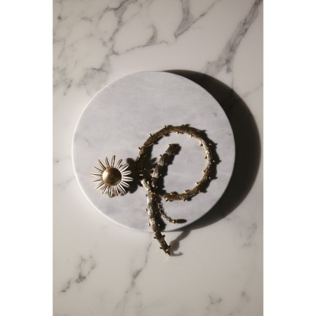 Serving dish Liberty Jones Marm, D = 25 cm, white marble-5