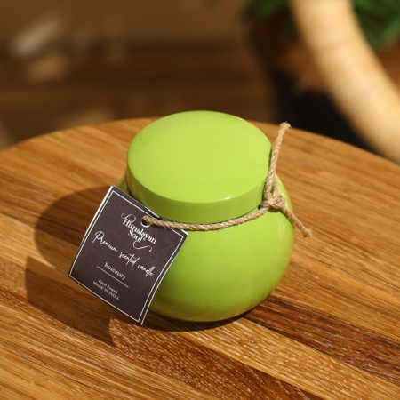 Aromatic candle in a jar 150 g, paraffin, rosemary-2