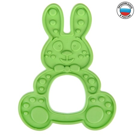 Silicon “Bunny” teether, mix color, button