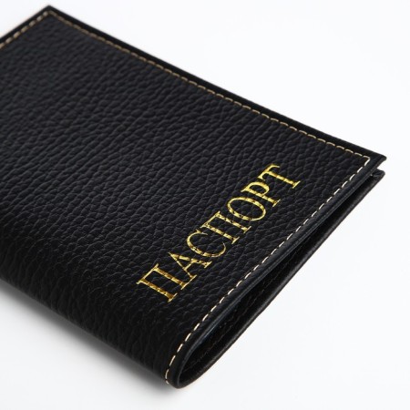 Textura passport cover, black color-3