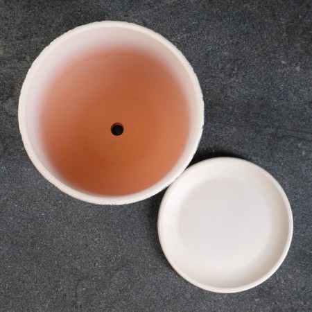 Flower pot "Hockey" White, 2.79 liters-1