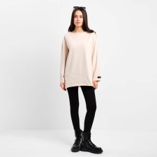 Jumper (longshilv) female Mist, size s-m, beige color
