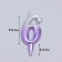 Candle for the Oval cake, number "6", 5.5 cm, silver-sir