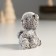 Souvenir Polystone "Bear in a hat/cap, sits" Gray mix 5.5x3.5x5.5 cm
