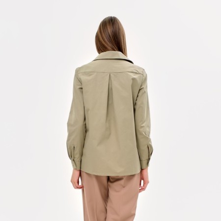 Women's shirt minku: classic color green, size 48-2