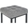 Stool Bar loft Metal/fabric, black/gray 35x35x65 cm