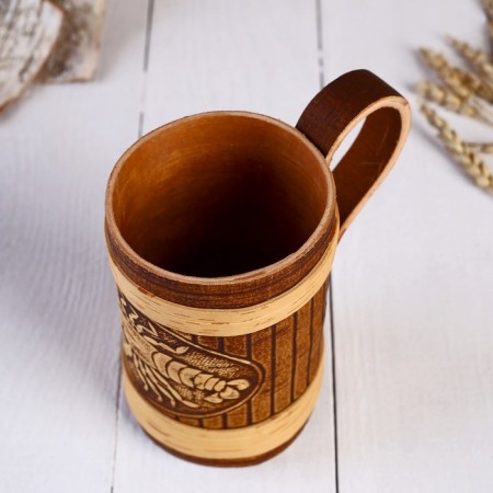 Mug "Cancer", 500 ml, birch bark-2