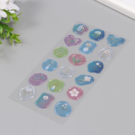 Stickers for creativity plastic "Color Floral Wealth" 9.3x20.4 cm-2