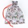 Gift bag "Snowmen with Christmas trees", p. 25 × 32 cm, organza
