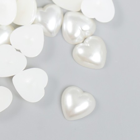 Decor for creativity Plastic "Heart Pearl" set of 20 g 1.2x1.2 cm